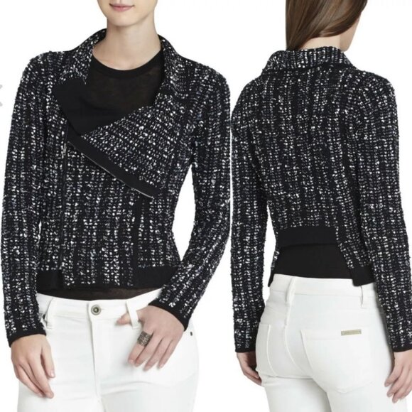 Vintage BCBGMaxazria Reeve Moto Cardigan Jacket (size S) - Picture 15 of 16